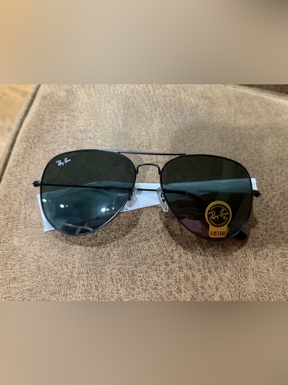 Ray-Ban aviator Black Frame Sunglasses with Dark Lenses😎 NWT